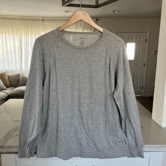 Save Khaki Mens Gray Pullover Crew neck Lightweight Sweater Size XL - Picture 2 of 9